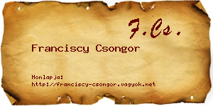 Franciscy Csongor névjegykártya