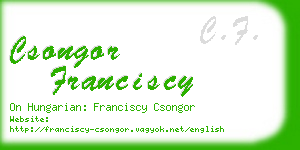 csongor franciscy business card